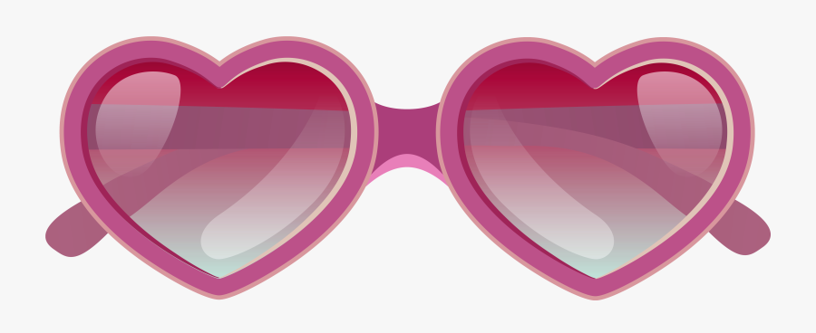 Aviator Sunglasses Clip Art - Heart Sunglasses Transparent Png, Transparent Clipart