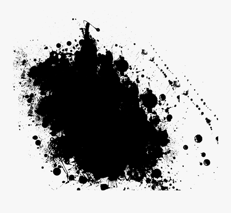 Paint Clip Art - Black Paint Splash Png, Transparent Clipart