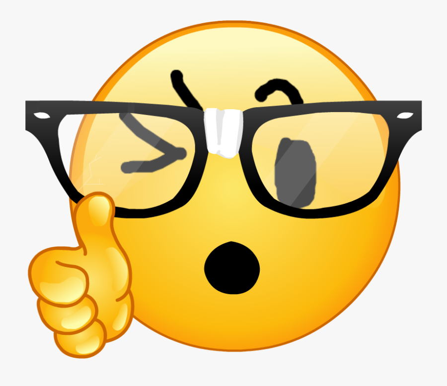 Discord Signal Smiley Thumb Emoji Free Hd Image Clipart - Nerd Emoji Thumbs Up, Transparent Clipart