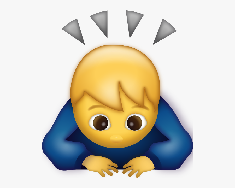 Transparent Bowing Clipart - Person Bowing Emoji, Transparent Clipart