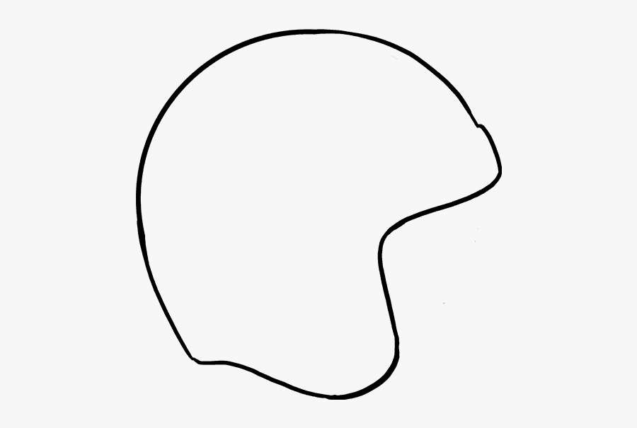 How To Draw Football Helmet - Line Art, Transparent Clipart