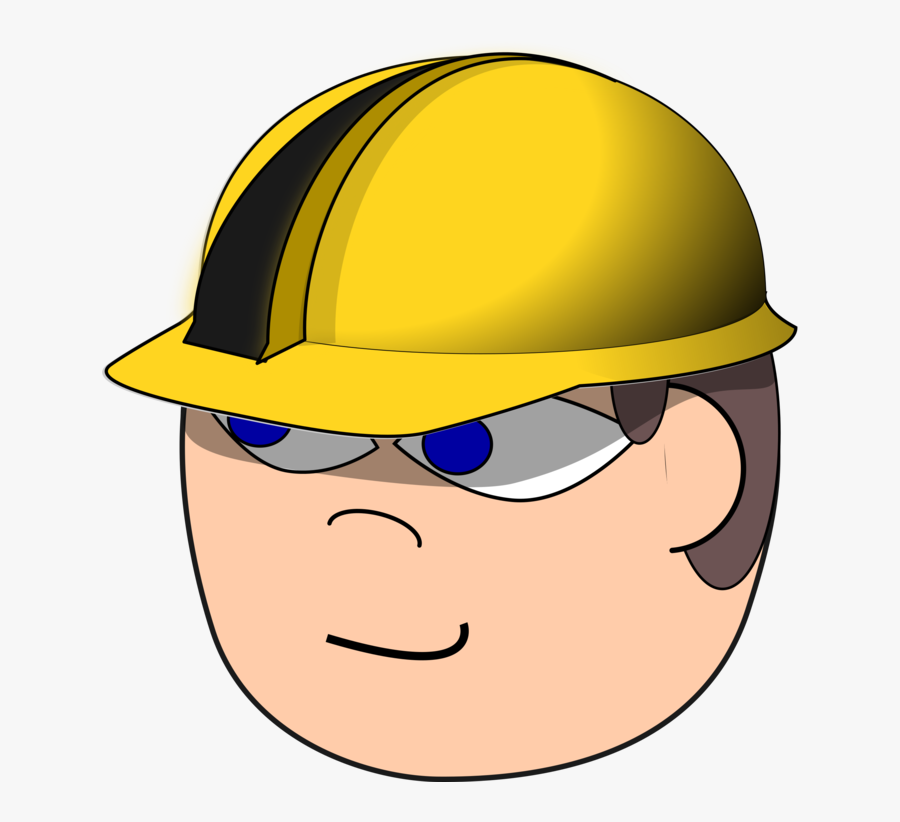 Cap,yellow,facial Hair - Clipart Safety Helmet, Transparent Clipart