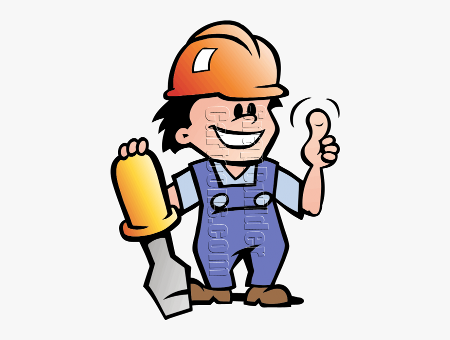 Mechanic Man With Screwdriver & Hard Hat - Hard Hat Man Clipart, Transparent Clipart