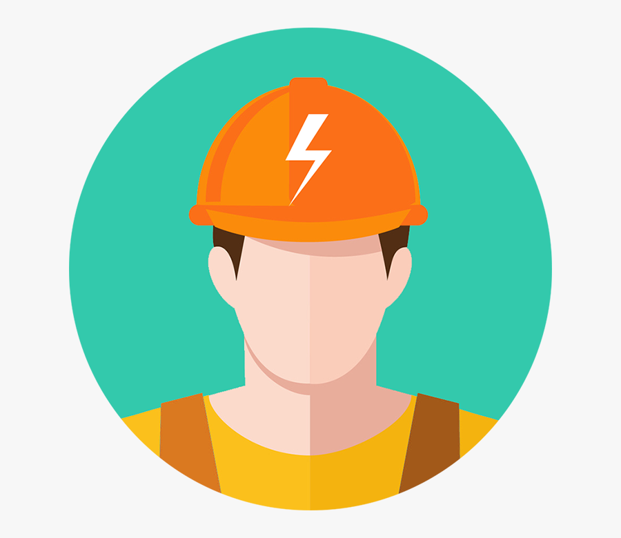 Electrician Clipart Hard Hat Worker - Hard Hat, Transparent Clipart