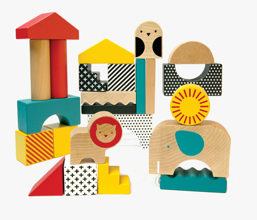 Petit Collage Animal Town Wooden Blocks Clipart , Png - Kids Block Town, Transparent Clipart
