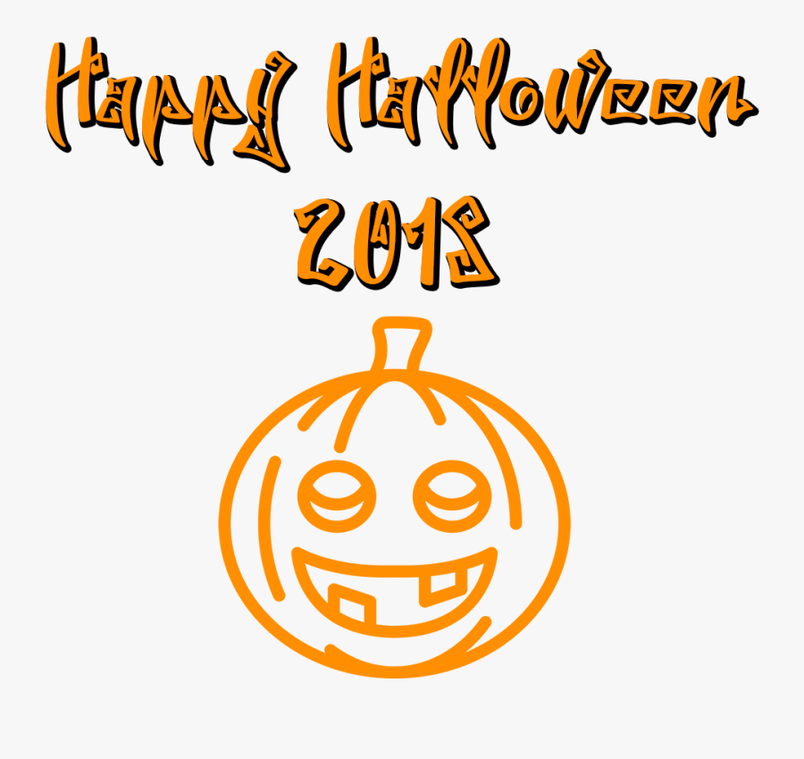 Happy Halloween 2018 Scary Font Smiling Pumpkin - Happy Halloween 2018 Png, Transparent Clipart