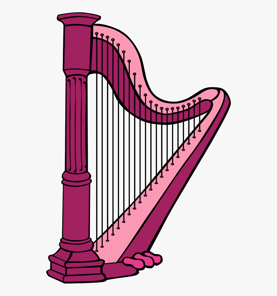 Vector Clip Art - Harp Cartoon Png, Transparent Clipart