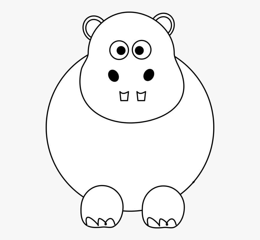 Hippo - Cartoon, Transparent Clipart