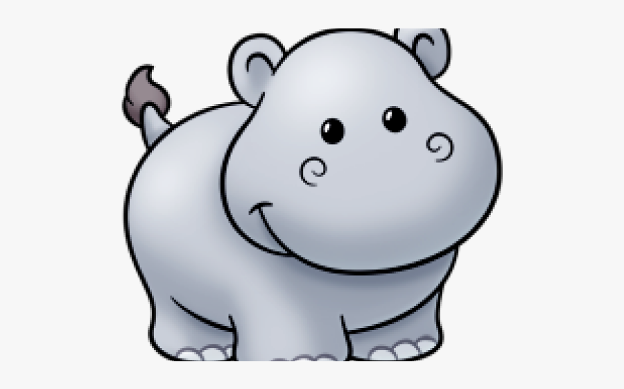 Download Cute Baby Hippo Cartoon , Free Transparent Clipart ...