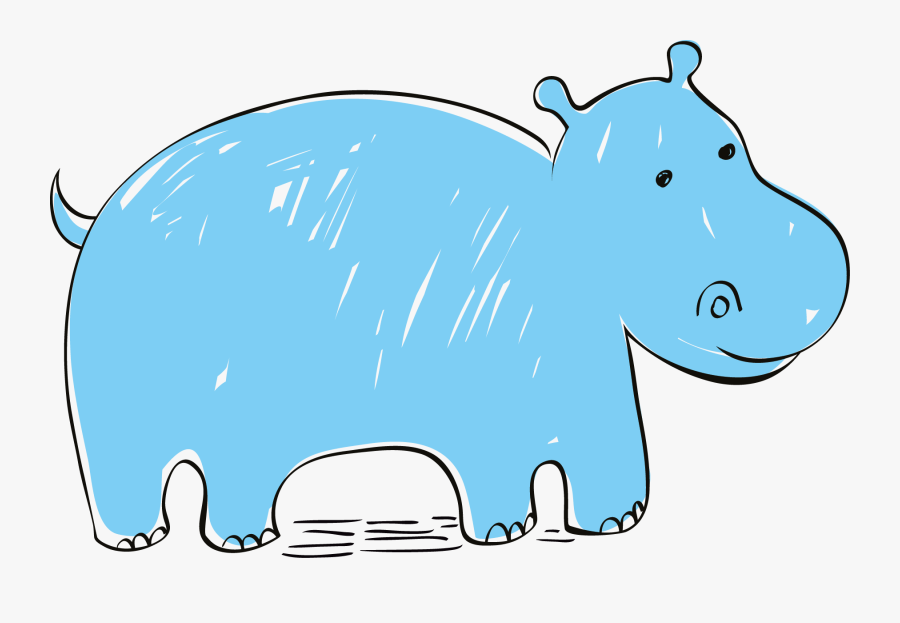 Banner Royalty Free Stock Hippo Vector - Hippopotamus, Transparent Clipart