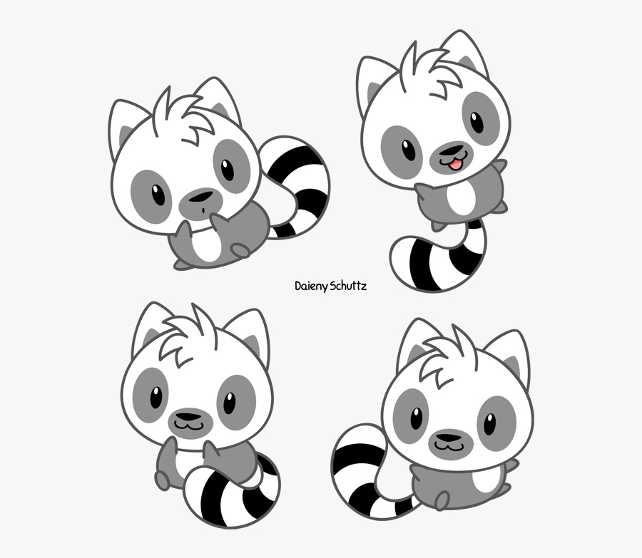 Ring Tailed Lemur Drawing - Lemur Cute Draw, Transparent Clipart