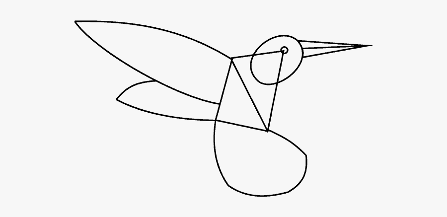 How To Draw Hummingbird - Line Art, Transparent Clipart