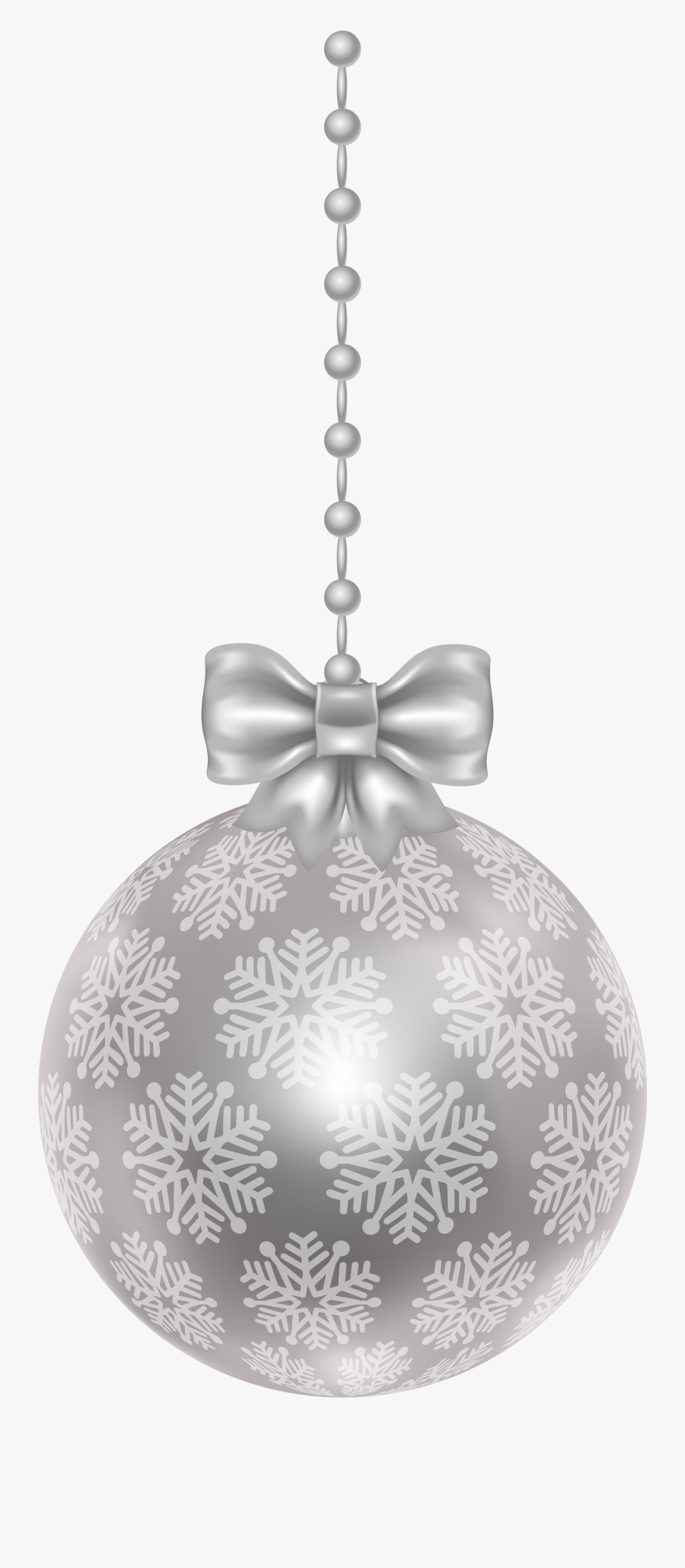 Silver Christmas Ball Transparent Png Clip Art - Silver Christmas Ball