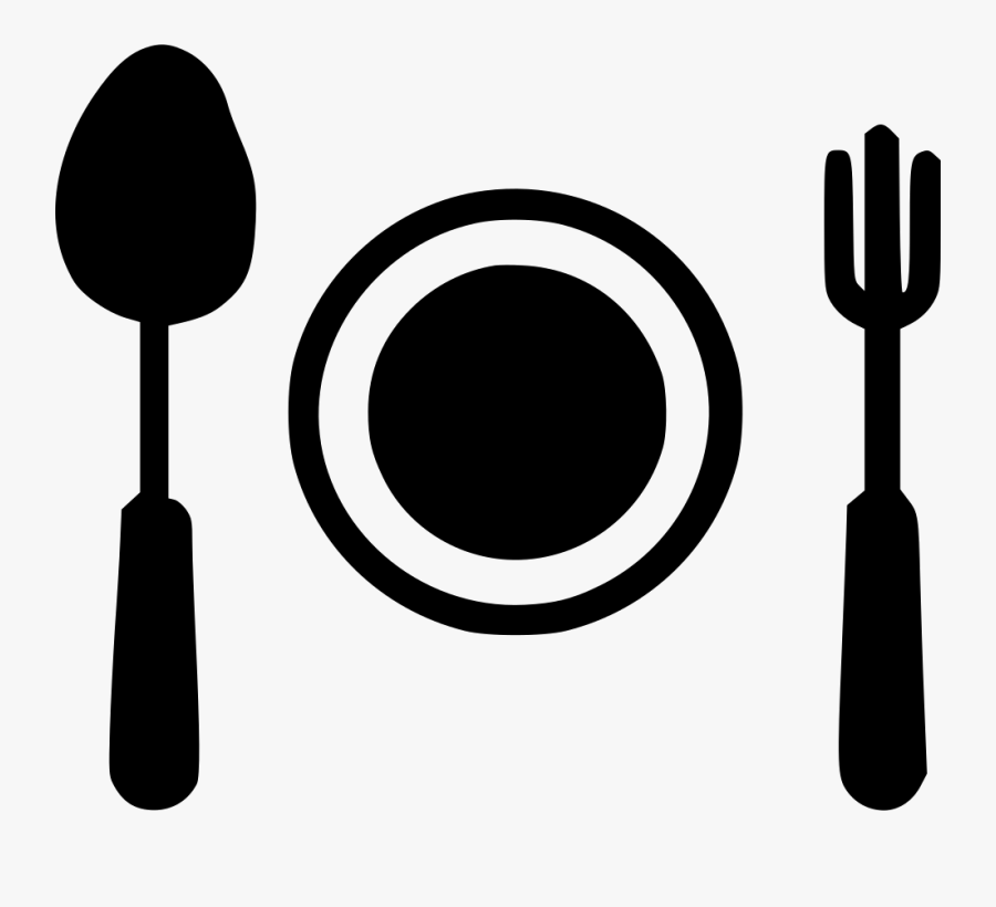 Dish Clipart Spoon Fork Plate - Png Spoon Fork, Transparent Clipart