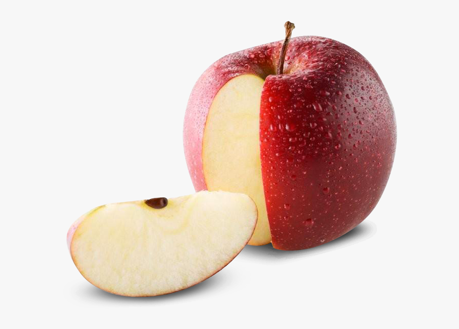 Red Apple Slice Png, Transparent Clipart