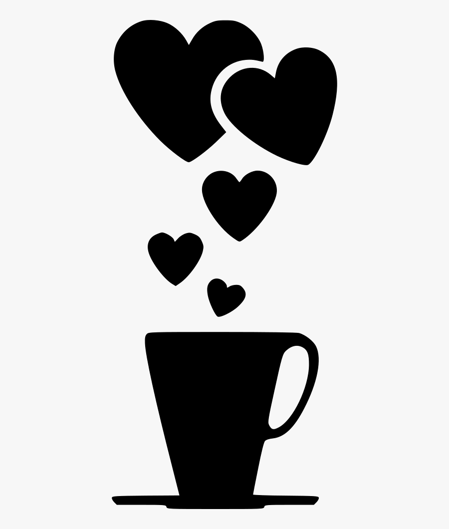 Heart,black,black And White,clip Art,cup,drinkware,coffee - Romantic Love Pic Png, Transparent Clipart
