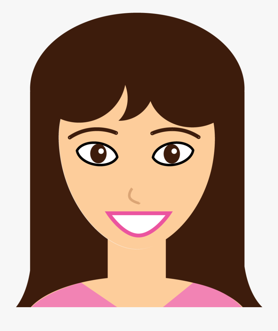 Art,long Hair,brown Hair,no - Cartoon, Transparent Clipart