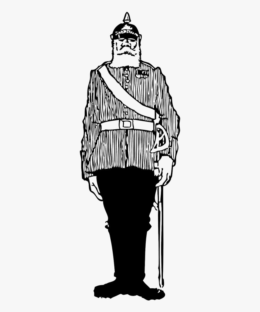 Old German Soldier - German Soldier Ww1 Cartoon, Transparent Clipart