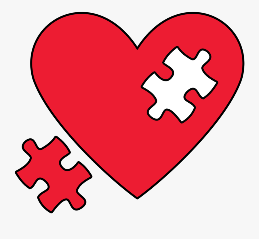 Puzzle Clip Art - Missing Piece In Heart, Transparent Clipart