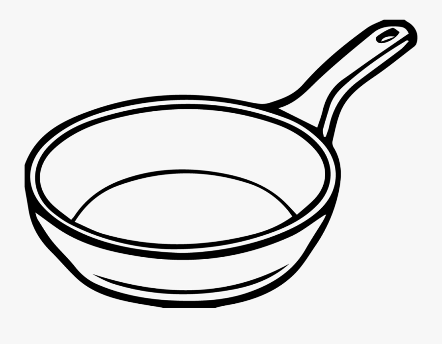 Cookware Frying Pan Drawing Clip Art - Pan Black And White Clipart, Transparent Clipart