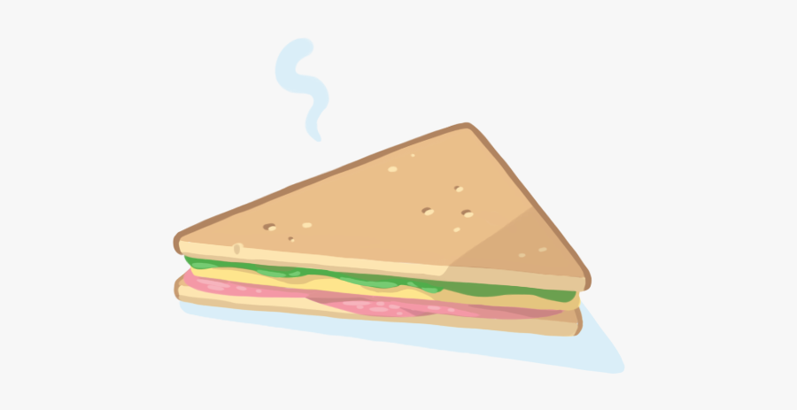 Sandwich Clipart Triangle Sandwich - Fast Food, Transparent Clipart
