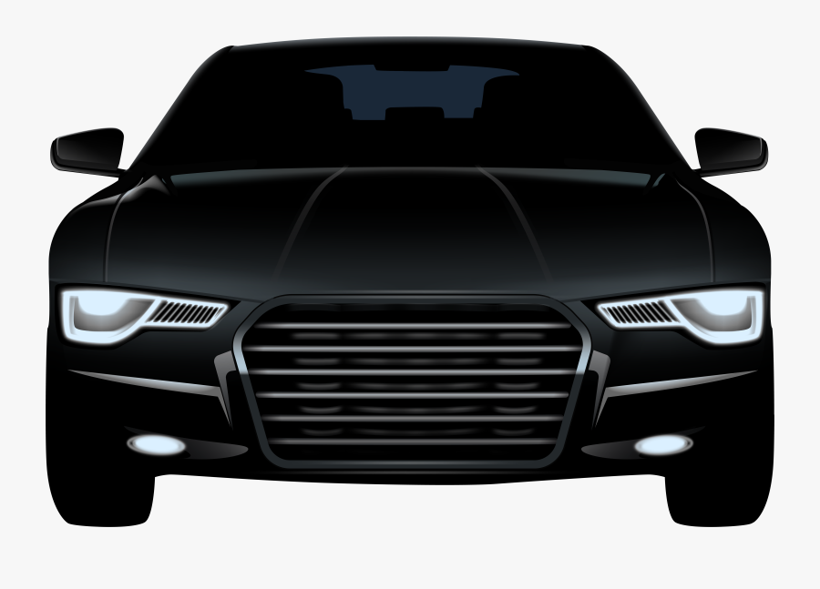 Black Sedan Front Car Png Clip Art - Front Of Car Png, Transparent Clipart