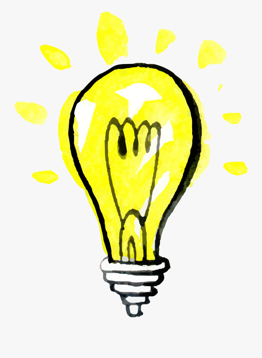 #ftestickers #clipart #lightbulb #idea #yellow - Cartoon Light Bulb Transparent, Transparent Clipart
