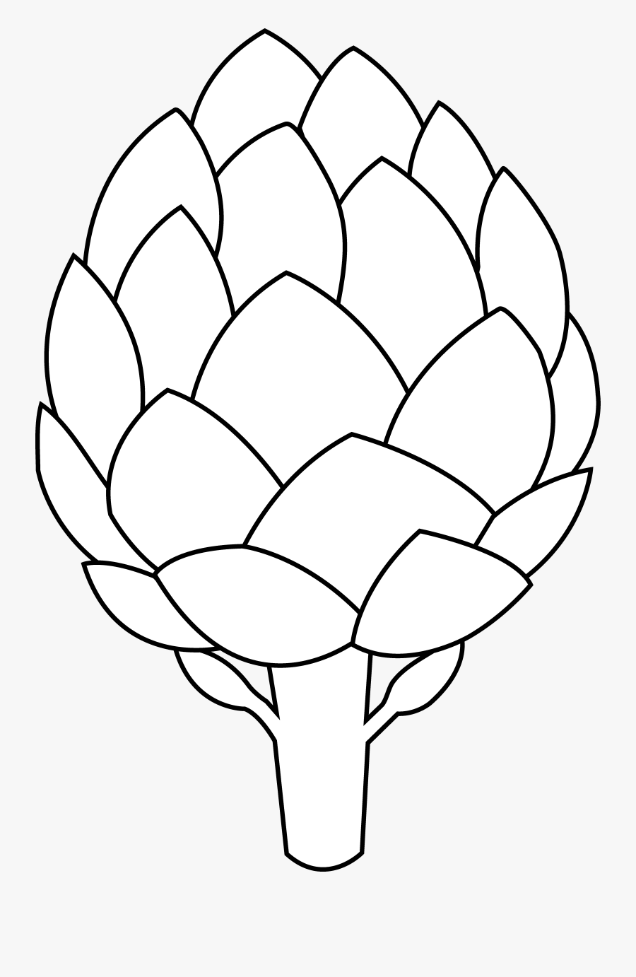 Flowers For Flower Outline Clipart - Artichoke Clip Art, Transparent Clipart