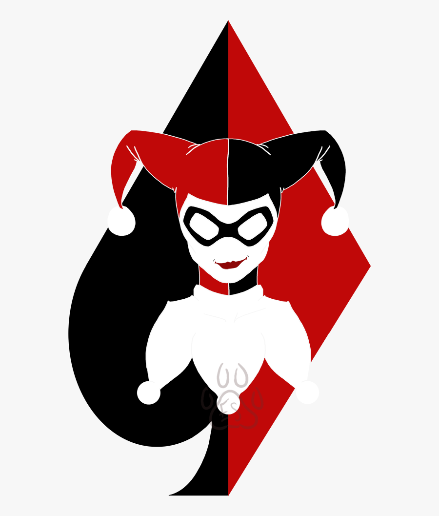 Joker Vector Minimal - Harley Quinn Drawing, Transparent Clipart