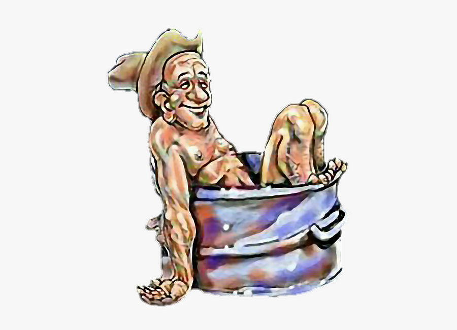 #hillbilly #redneck #bathtub #bathing #inbred #man - Redneck Bathtub Clipart, Transparent Clipart