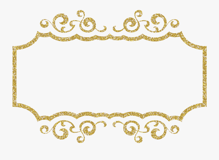 Graphic Black And White Stock Free Scrapbook Craft - Gold Glitter Frames Png, Transparent Clipart