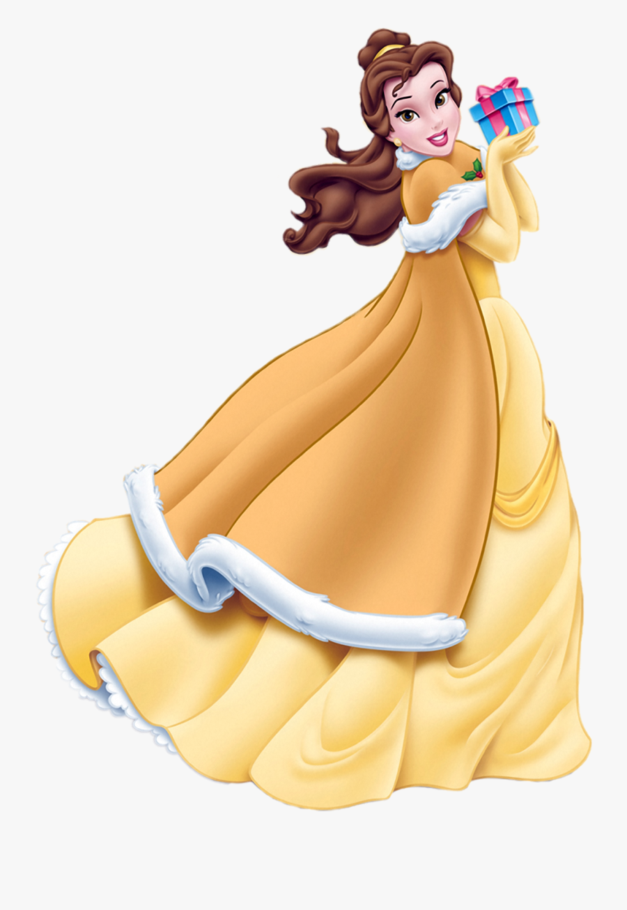 Disney Princess Christmas Belle, Transparent Clipart