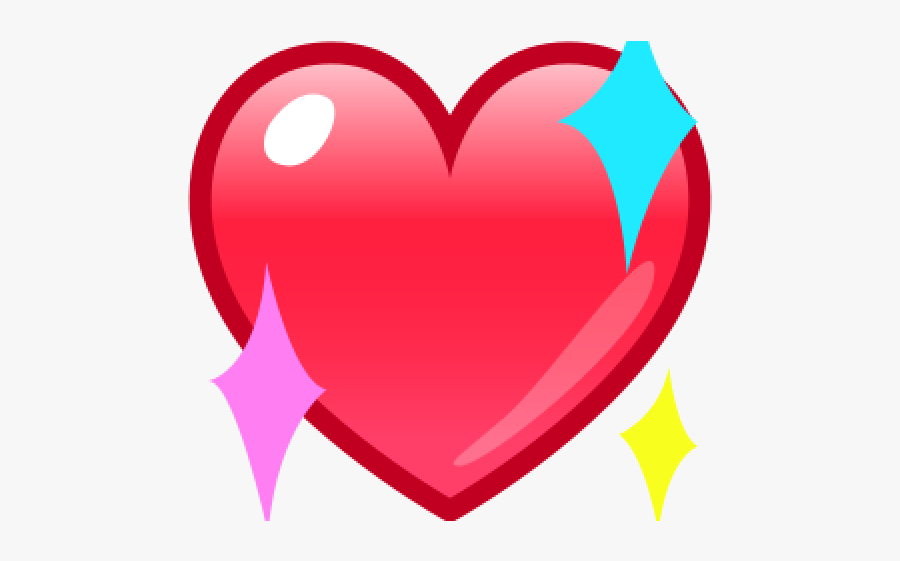 Sparkles Clipart Emoji - Sparkle Heart Emoji Transparent, Transparent Clipart