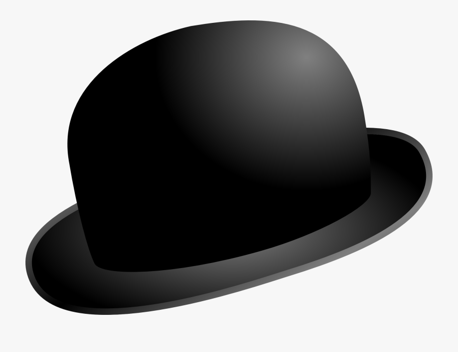 Black Bowler Hat Cartoon, Transparent Clipart