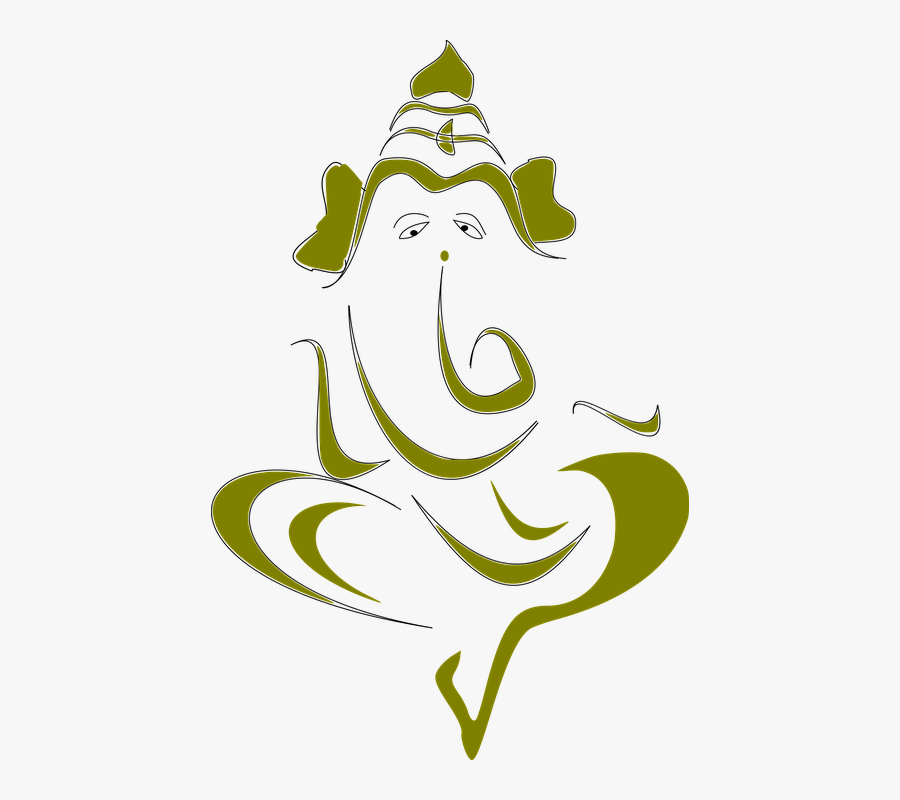 Ganesha, India, Goddess, God, Hindu, Religion - Vector Vinayagar Png, Transparent Clipart