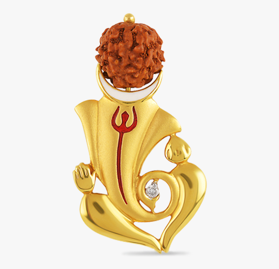 Dhumravarna - Ganesh Pendant With Rudraksh, Transparent Clipart