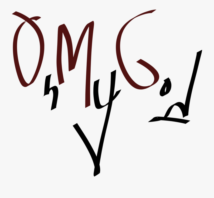 Word Oh My God, Transparent Clipart