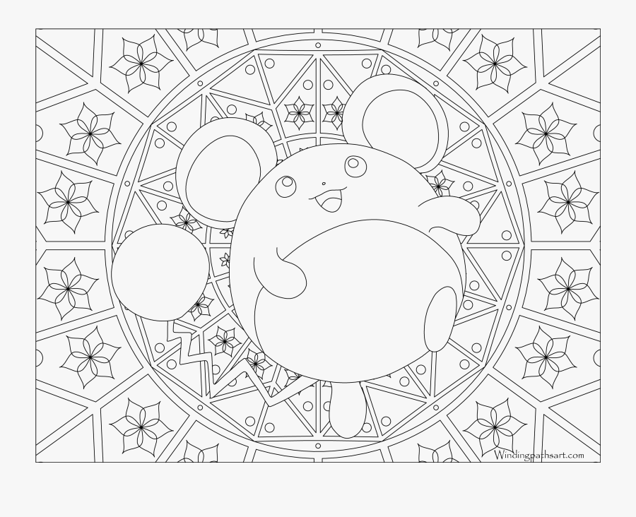 Marill Coloring Pages - Pokemon Adult Coloring Pages, Transparent Clipart