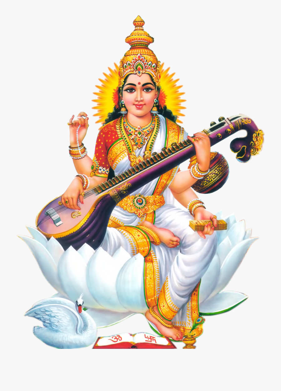 High Resolution Saraswathi Devi, Transparent Clipart