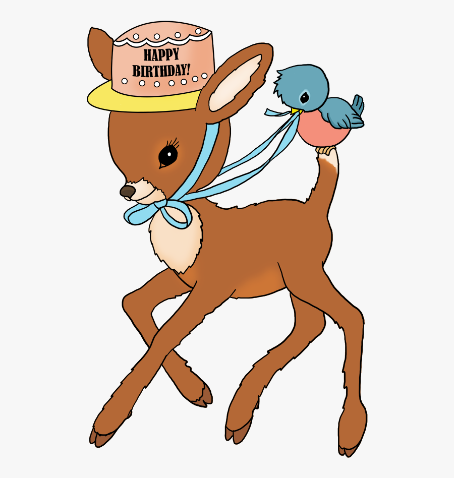 Bambi Birthday Clipart - Cartoon, Transparent Clipart