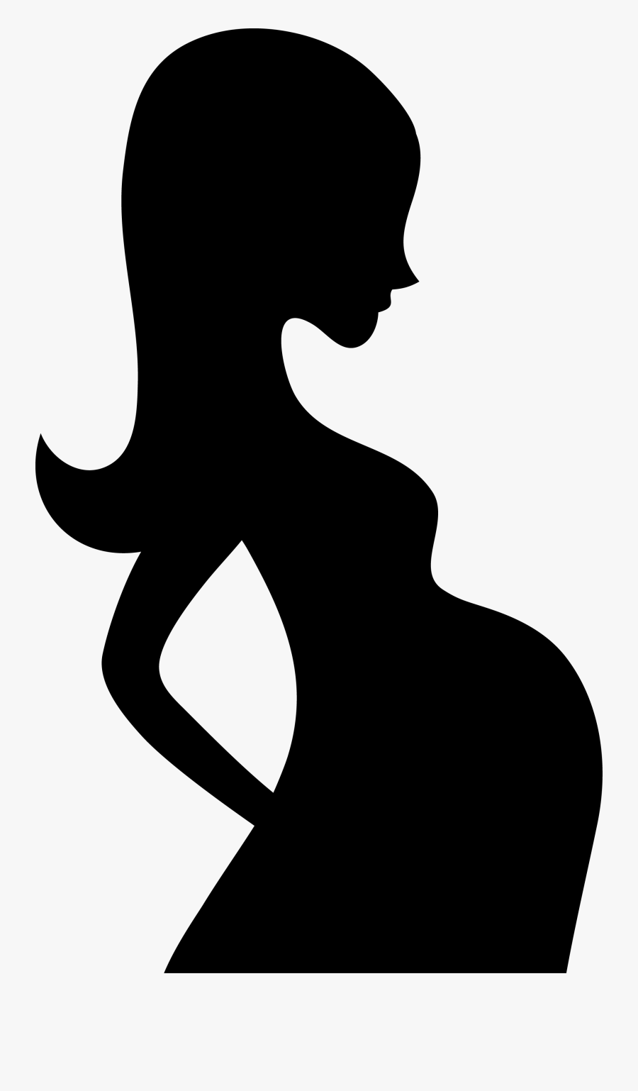 Pregnancy Clip Art - Transparent Pregnant Silhouette Png, Transparent Clipart