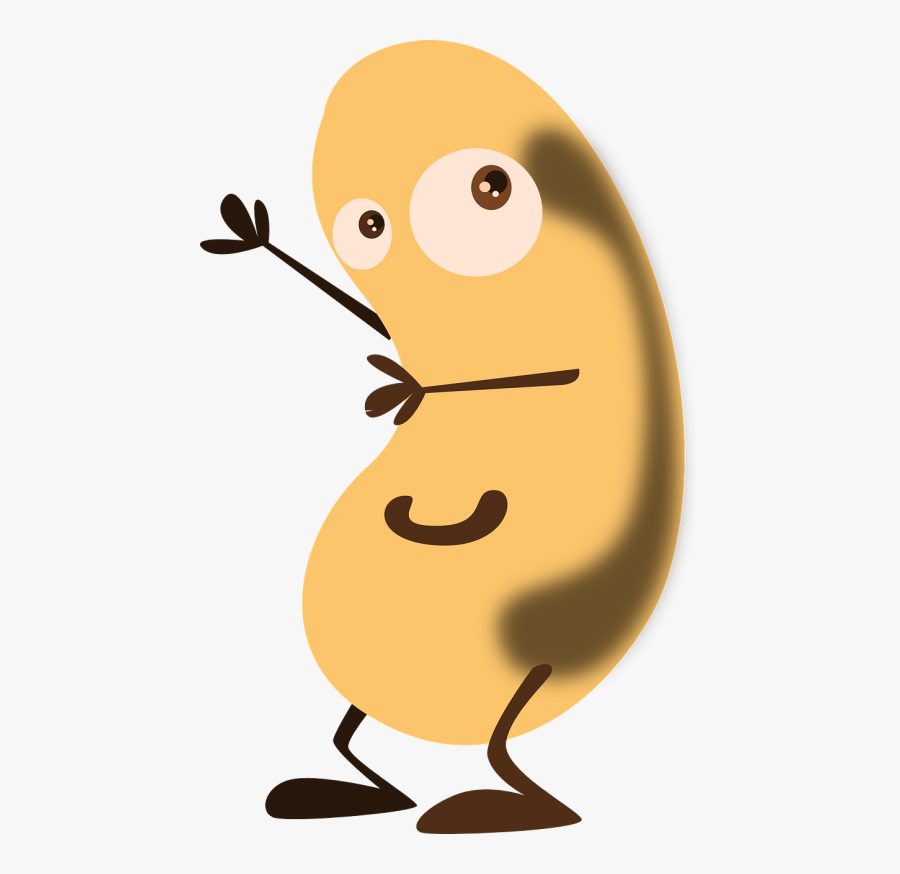 Bean, Potato, Face, Figure, Cartoon, Smile, Happy - Bean Clip Art, Transparent Clipart
