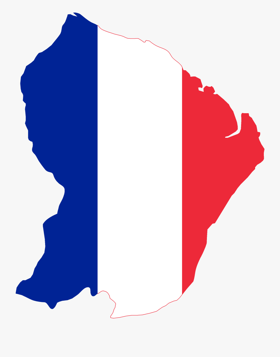 Transparent France Clipart - French Guiana Flag Map, Transparent Clipart