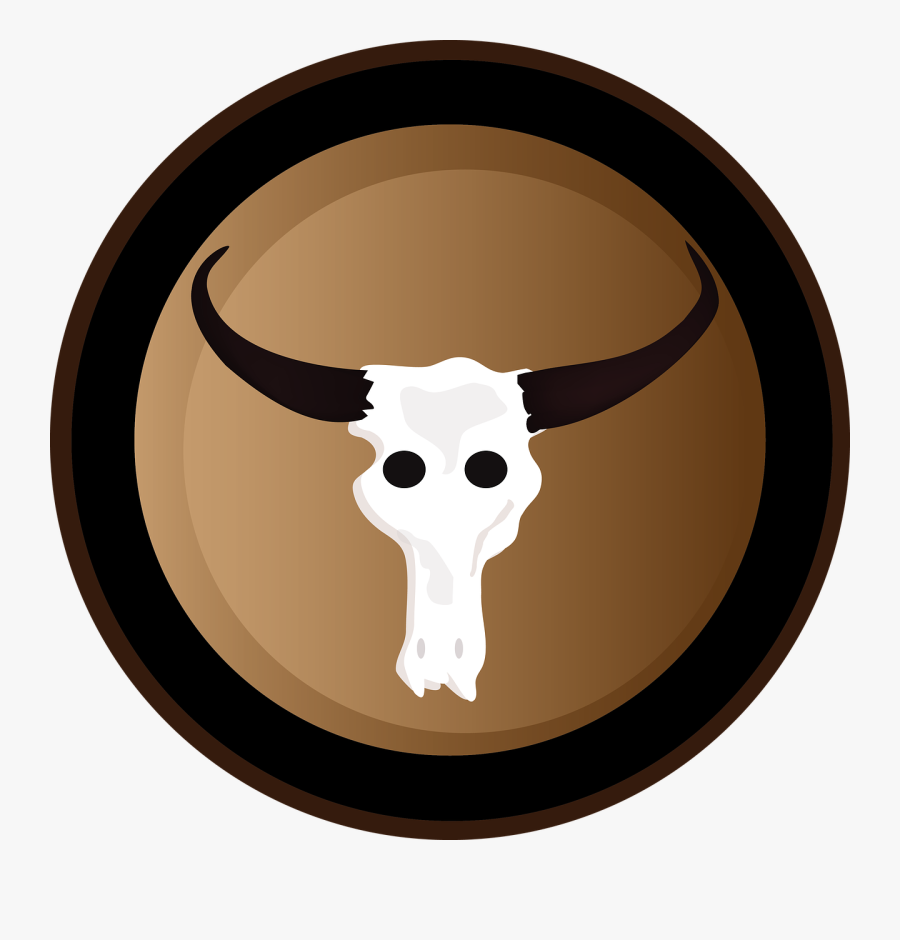 Logo The Cow - Skull, Transparent Clipart