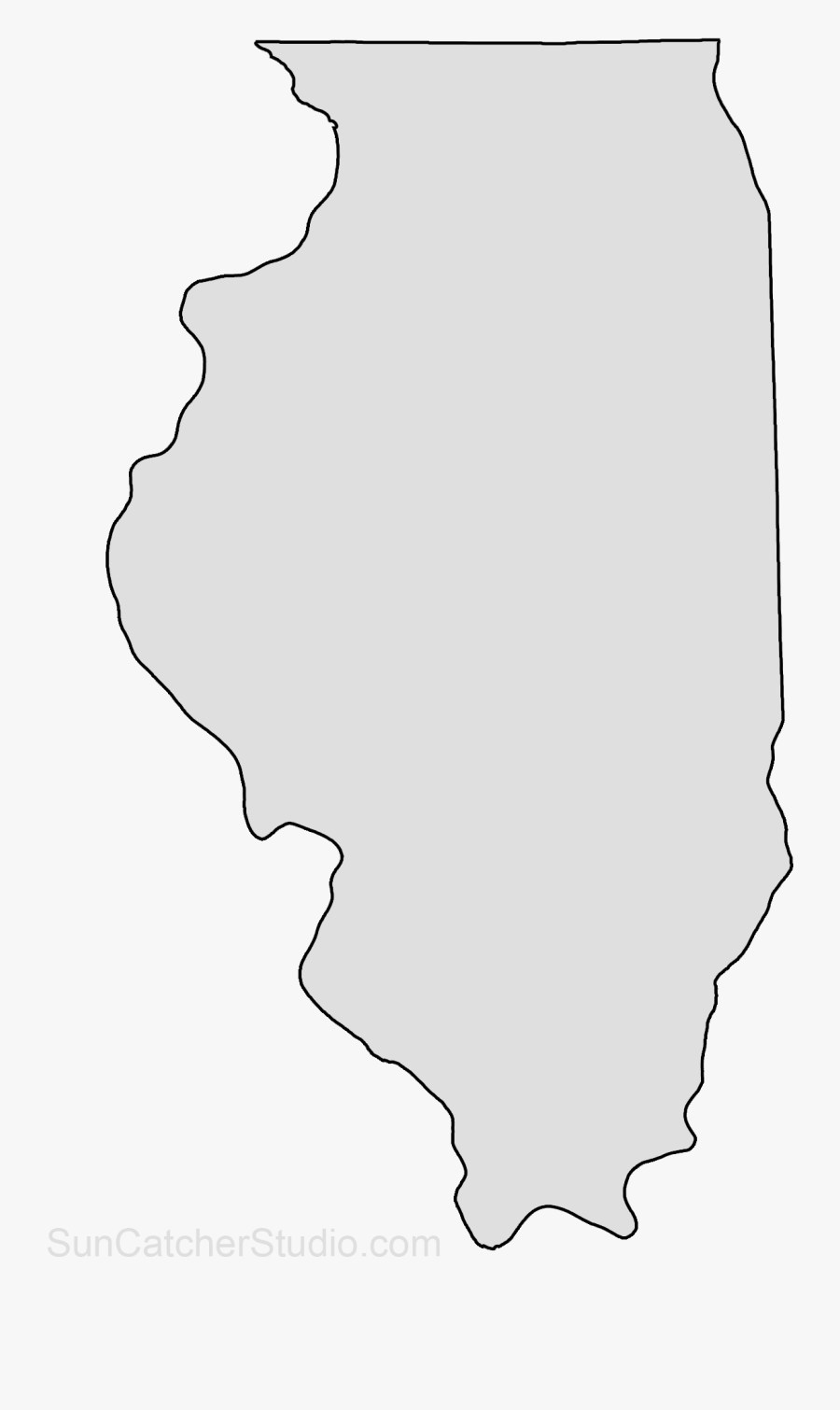Transparent Illinois Outline Png - Illinois County Map Vector, Transparent Clipart