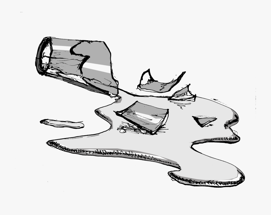 Milk Clipart Robert S - Drawing Of Spilled Milk, Transparent Clipart