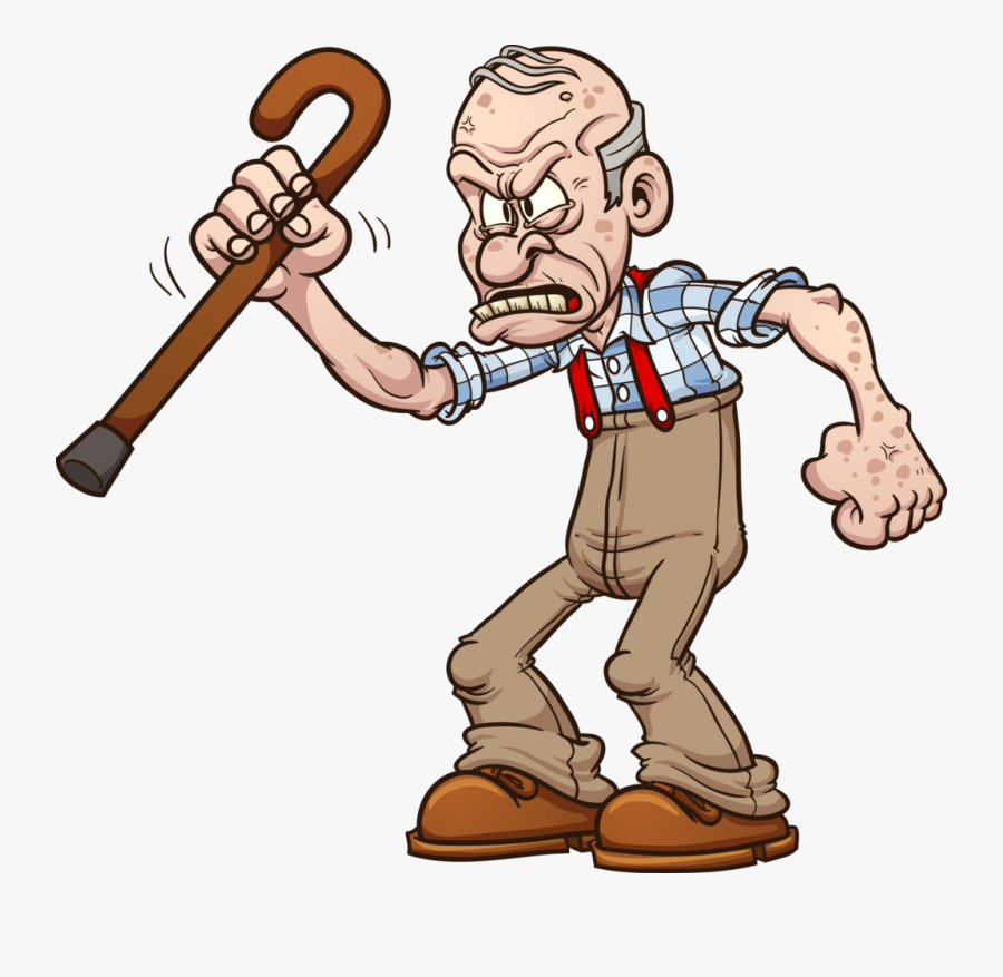 Grumpy Old Man Png Transparent Grumpy Old Man - Angry Old Man Cartoon, Transparent Clipart
