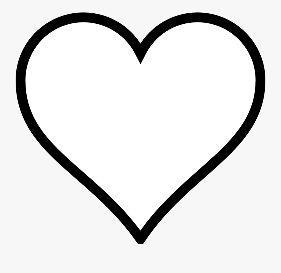 253 Simple Heart Outline Coloring Page for Kindergarten