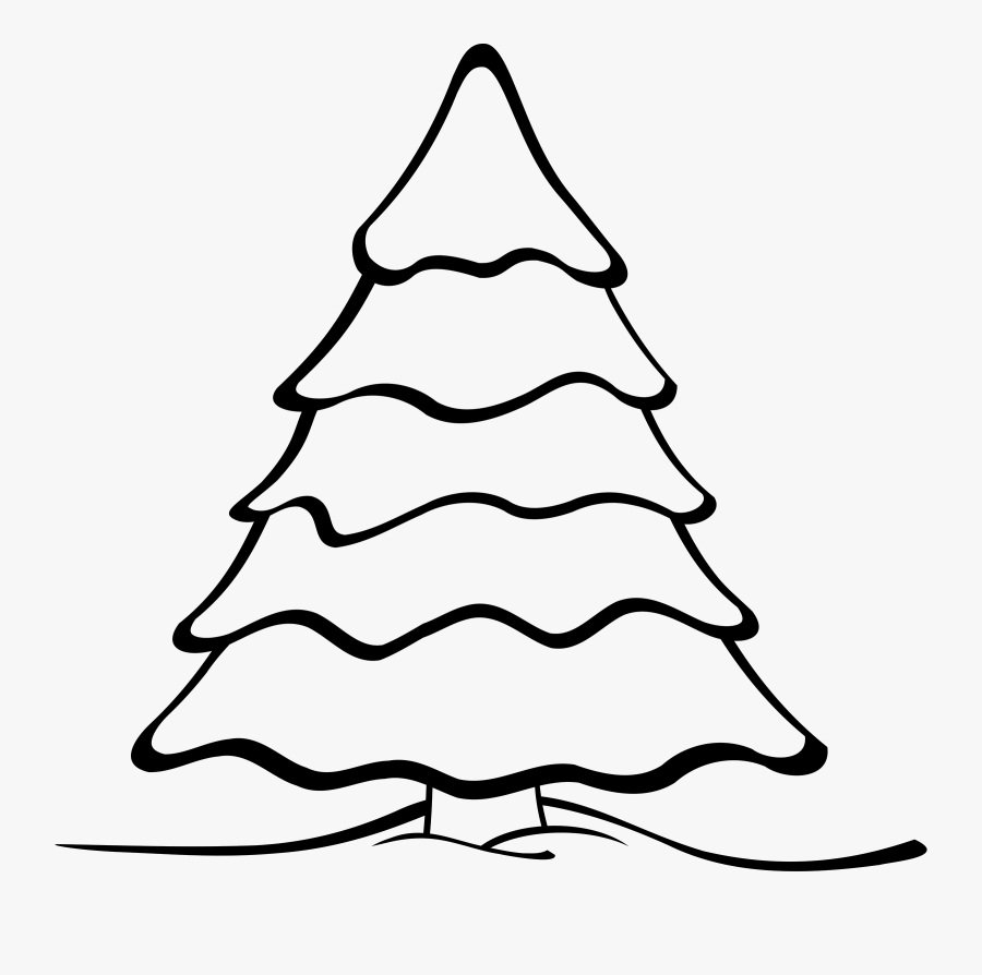 Christmas Tree Clipart - Colouring Page Of Christmas Tree, Transparent Clipart