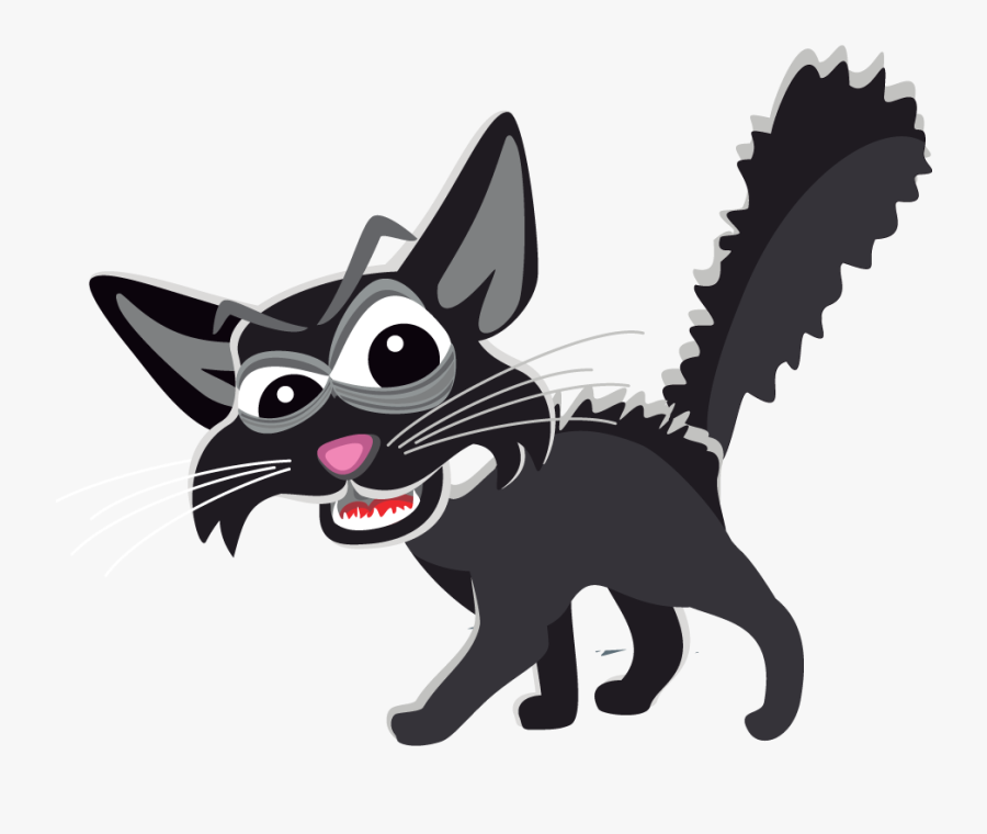 Free Cat Clipart - Clip Art Scary Cat, Transparent Clipart